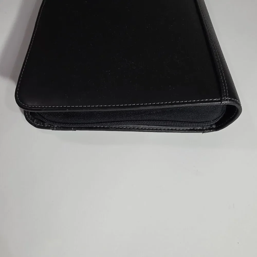 Franklin Covey Leather 7 Ring Planner Binder Black